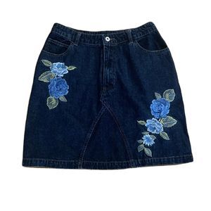 J.L. N.Y. Sport Super Cute Denim Jean Skirt ~ Sz 9/10 ~ Blue ~ Above Knee